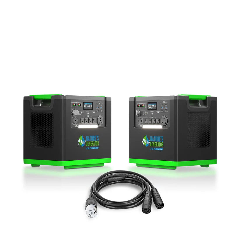 Nature's Generator Lithium 6000 Power Station + Power Pod + Combiner