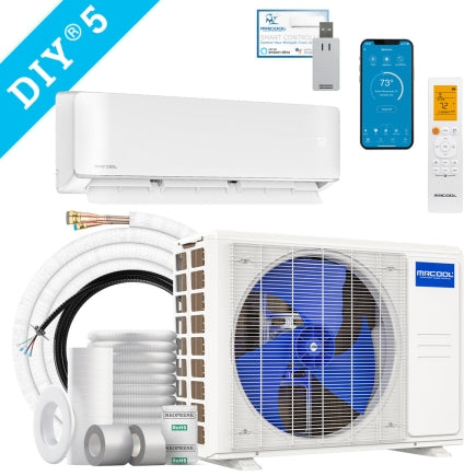 MRCOOL 5th Gen 9k BTU 23.6 SEER2 MrCool DIY Ductless Heat Pump Split System