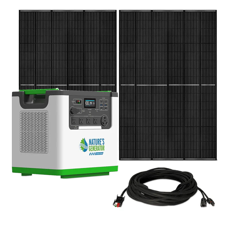 Nature's Generator Lithium 3600 Solar Generator + 2x 410W Rigid Panel