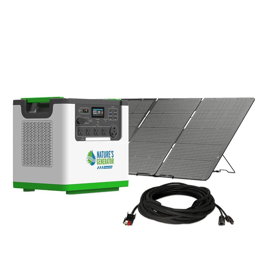 Nature's Generator Lithium 3600 Solar Generator + 400W Folding Panel
