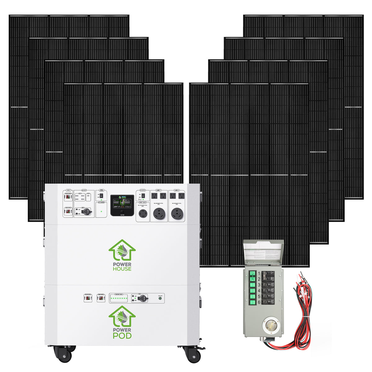 Nature's Generator Powerhouse V2 Solar Generator and Transfer Switch