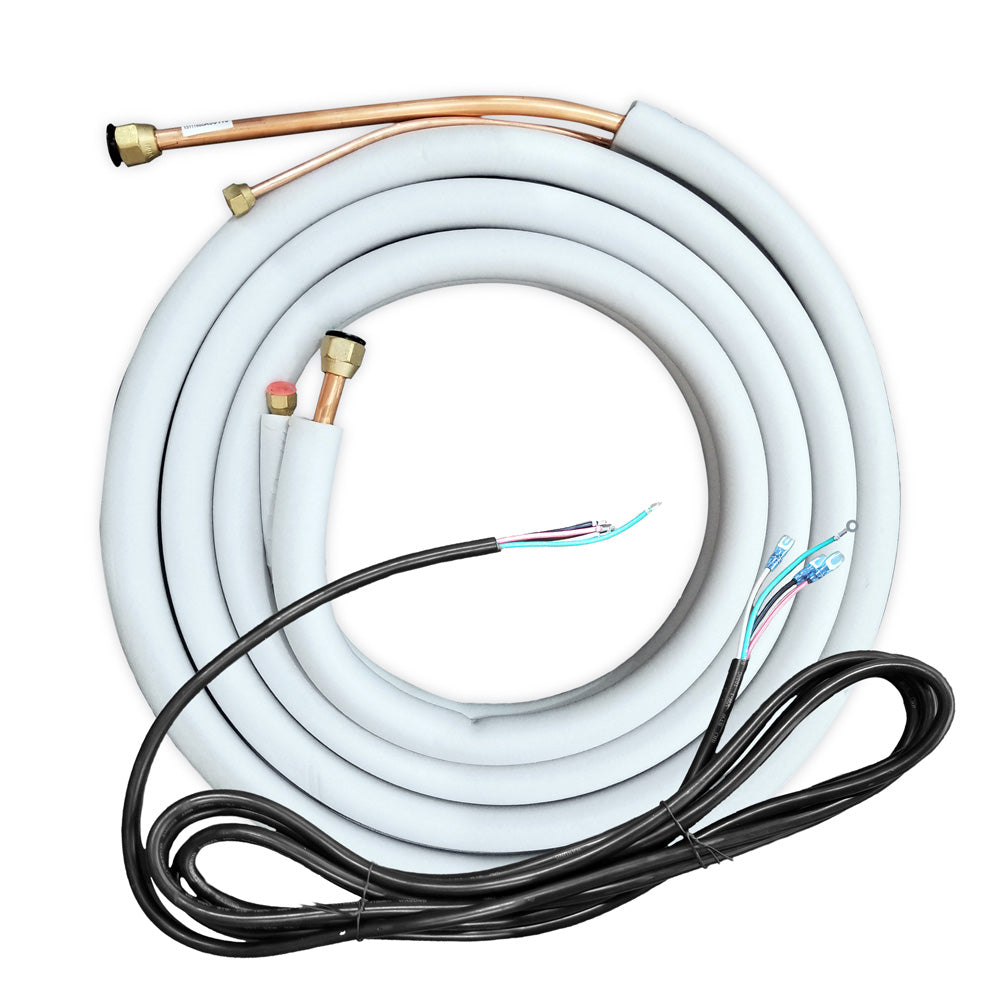 MRCOOOL 25ft 1/4 x 3/8 Lineset for DIY 6K, 9K & 12K Indoor w/ DIY Pro Cable - R454B